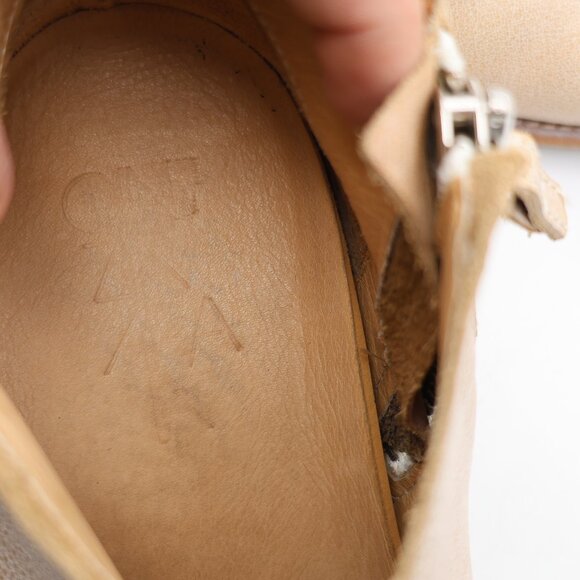 Cinzia Araia Ankle Boots Women's EU Size 42 Zip Shoes Cream Leather - Picture 10 of 11